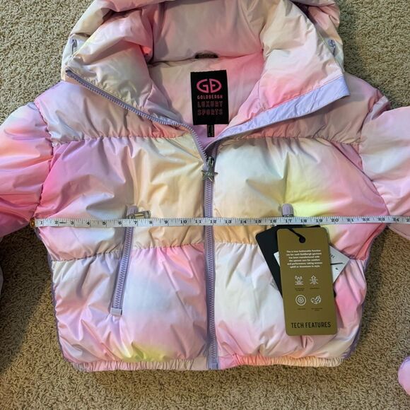 Goldbergh Lumina Puffer Ski Jacket Coat NWT Pastel Pink Purple US 10 Mittens - Picture 9 of 12
